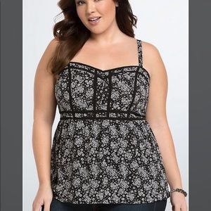 TORRID |  FLORAL CHIFFON BABYDOLL CAMI TOP